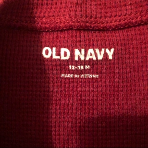 Red Long Sleeve Old Navy Dress Size 12-18 Months - Picture 2 of 5